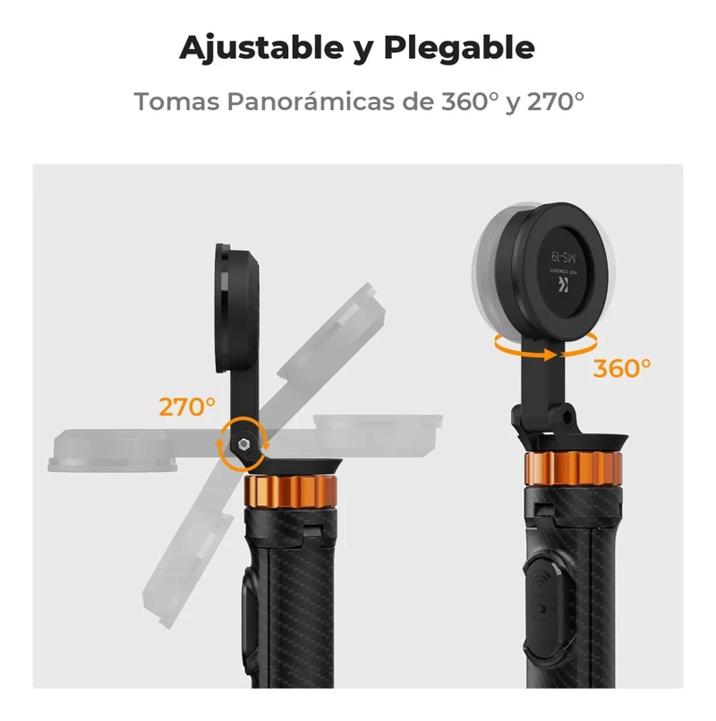 TRIPODE MAGNE TICO AJUSTABLE PARA SMARTPHONE CON CONTROL REMOTO - 3