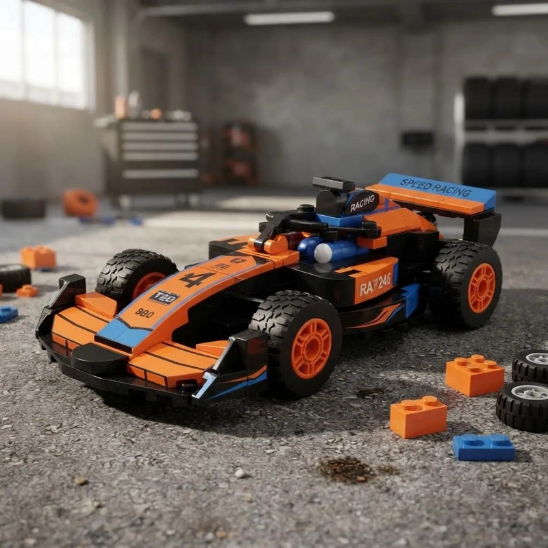 JUGUETE ARMABLE 2 EN 1: AUTO DE CARRERA Y ROBOT DE 322 PIEZAS - 4