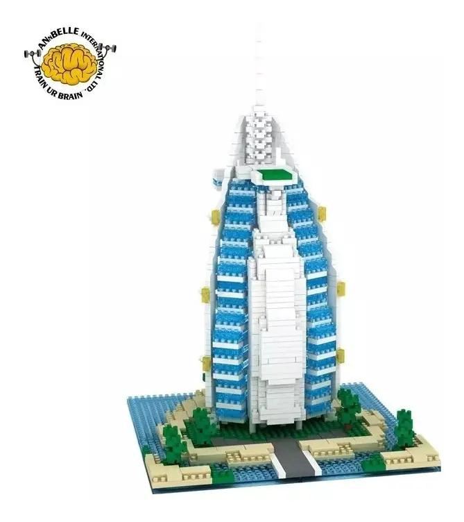 SET DE CONSTRUCCION 3D HOTEL BURJ AL ARAB 1095 PIEZAS - 5