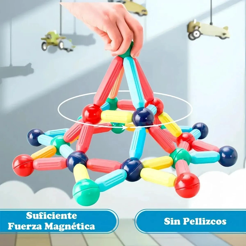 JUEGO DE BLOQUES MAGNE TICOS 36 PIEZAS PARA CONSTRUCCION 3D - 2