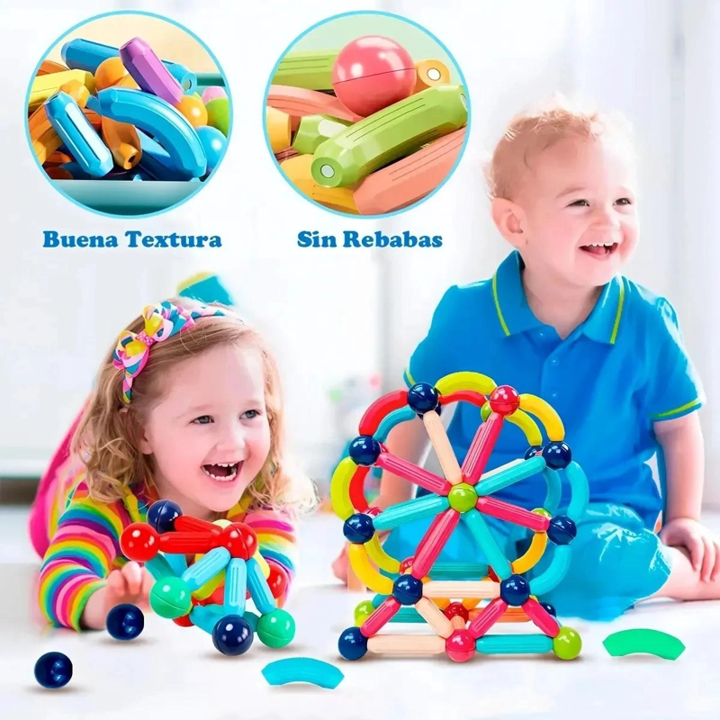 JUEGO DE BLOQUES MAGNE TICOS 36 PIEZAS PARA CONSTRUCCION 3D - 7