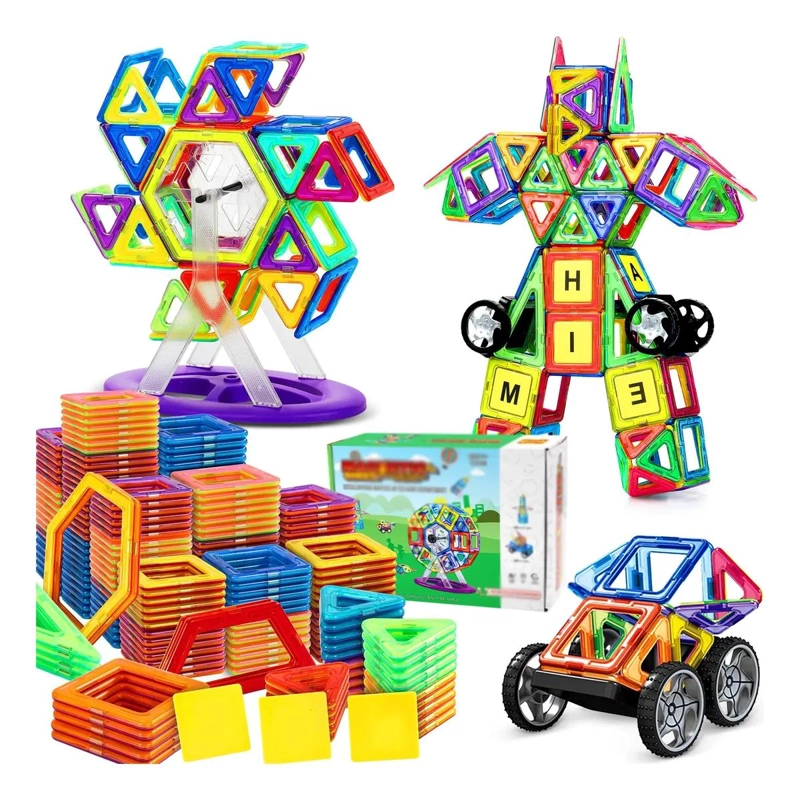 SET DE BLOQUES MAGNE TICOS DE 46 PIEZAS PARA NIÑOS - 1