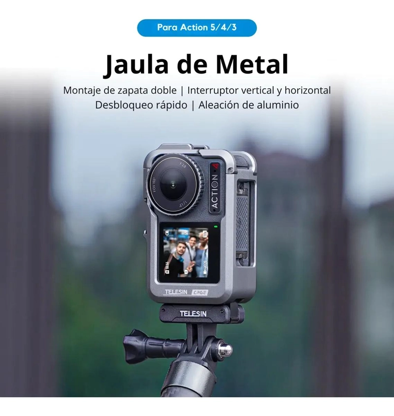 FUNDA PROTECTORA DE ALUMINIO PARA CAMARA DJI OSMO ACTION 3 4 5 - 5