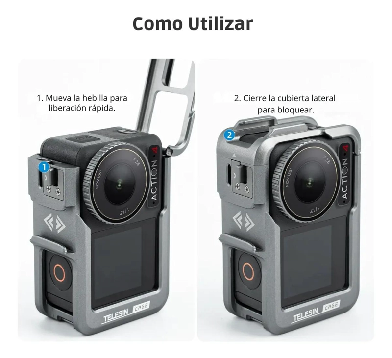 FUNDA PROTECTORA DE ALUMINIO PARA CAMARA DJI OSMO ACTION 3 4 5 - 9