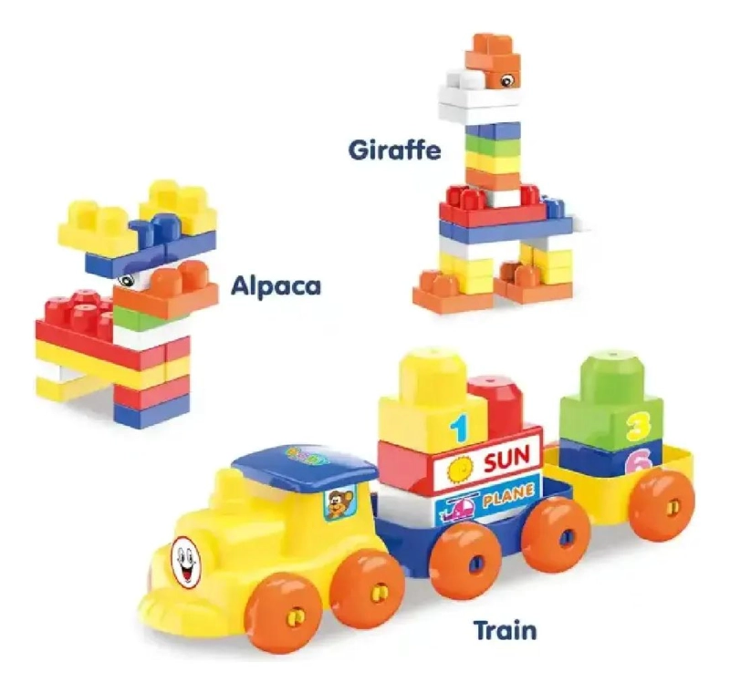 JUEGO DE BLOQUES DE CONSTRUCCION DIDACTICO 80 PIEZAS - 1