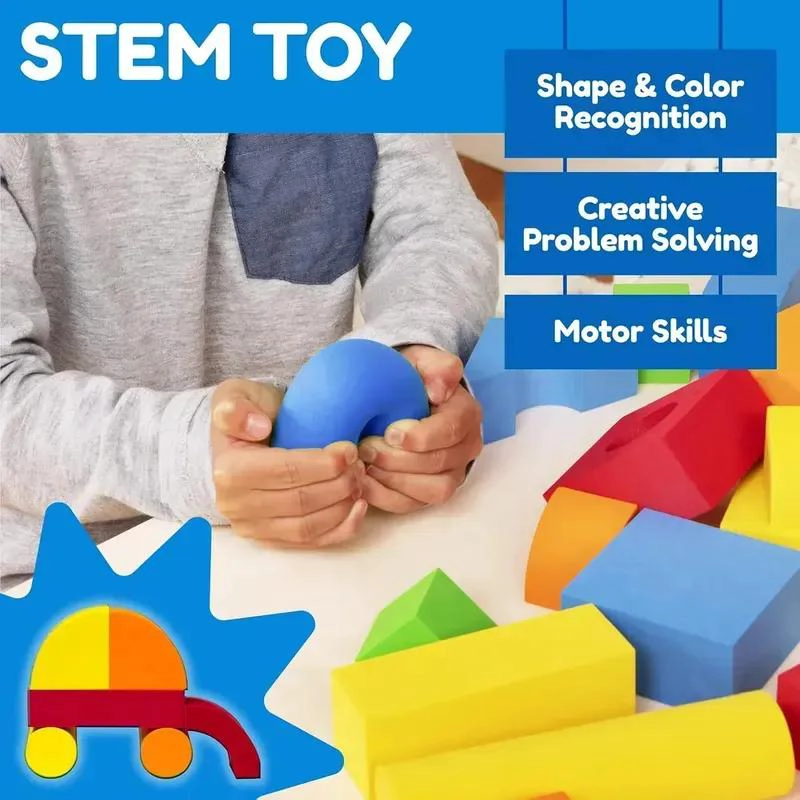 BLOQUES DE CONSTRUCCION DE ESPUMA EVA PARA NIÑOS 46 PIEZAS - 6