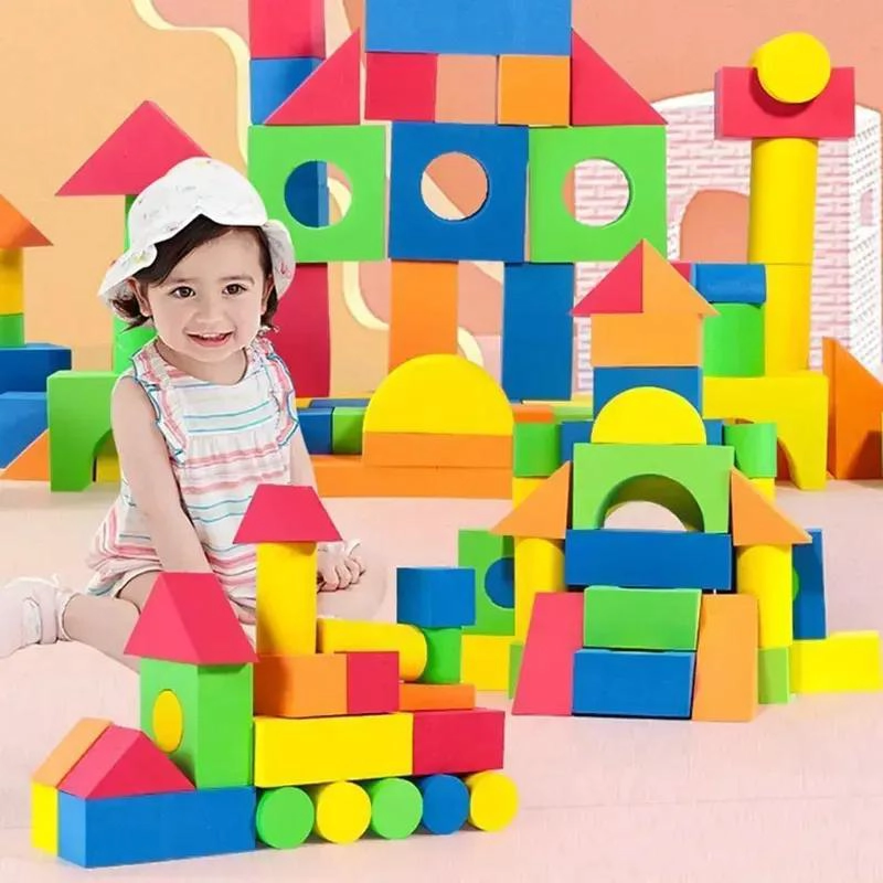 BLOQUES DE CONSTRUCCION DE ESPUMA EVA PARA NIÑOS 46 PIEZAS - 8