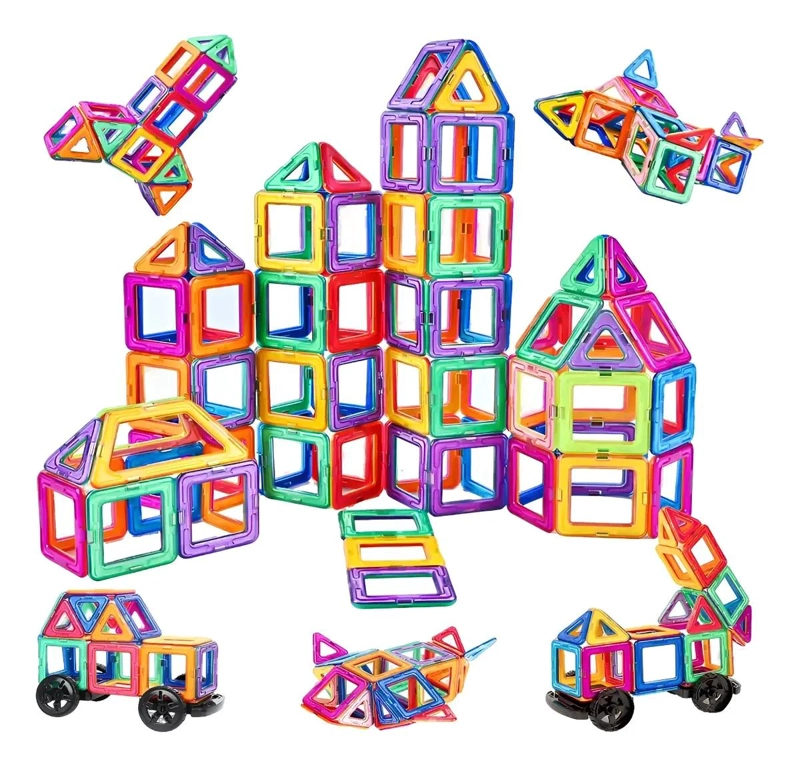 JUEGO DE BLOQUES MAGNE TICOS 46 PIEZAS PARA NIÑOS - 1