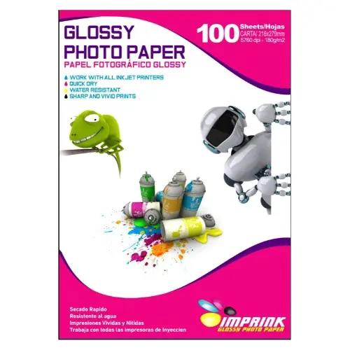 PAPEL FOTOGRAFICO BRILLANTE CARTA 180G PARA IMPRESIONES - 1