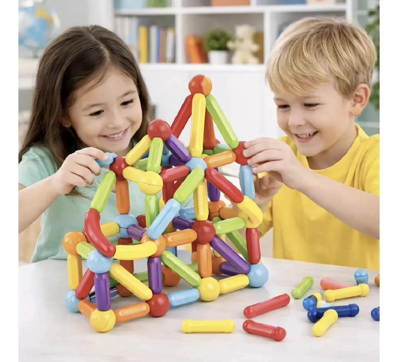BLOQUES MAGNE TICOS DE CONSTRUCCION 86 PIEZAS PARA NIÑOS - 2