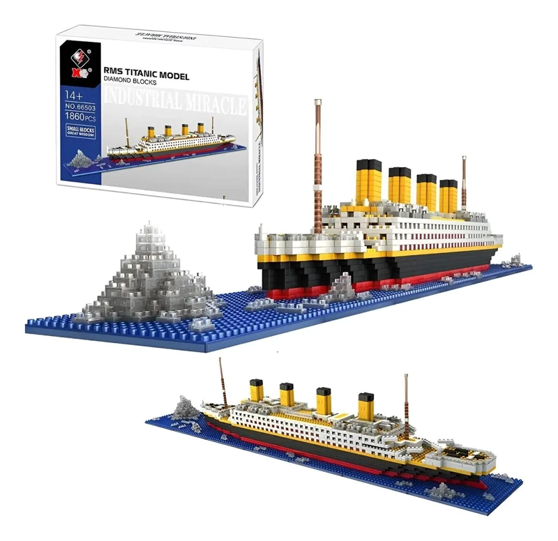 SET DE CONSTRUCCION 3D TITANIC CON 1860 PIEZAS - 1