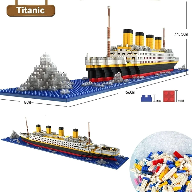 SET DE CONSTRUCCION 3D TITANIC CON 1860 PIEZAS - 2