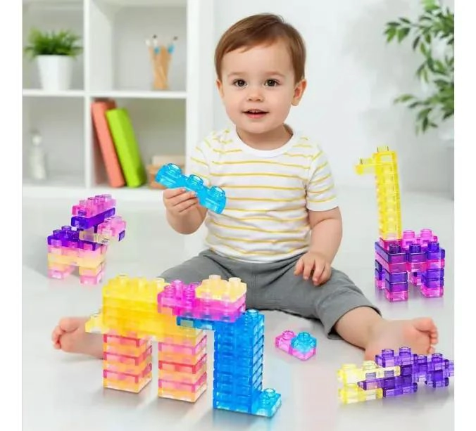 BLOQUES DE GELATINA 40 PIEZAS JUGUETE EDUCATIVO PARA NIÑOS - 1