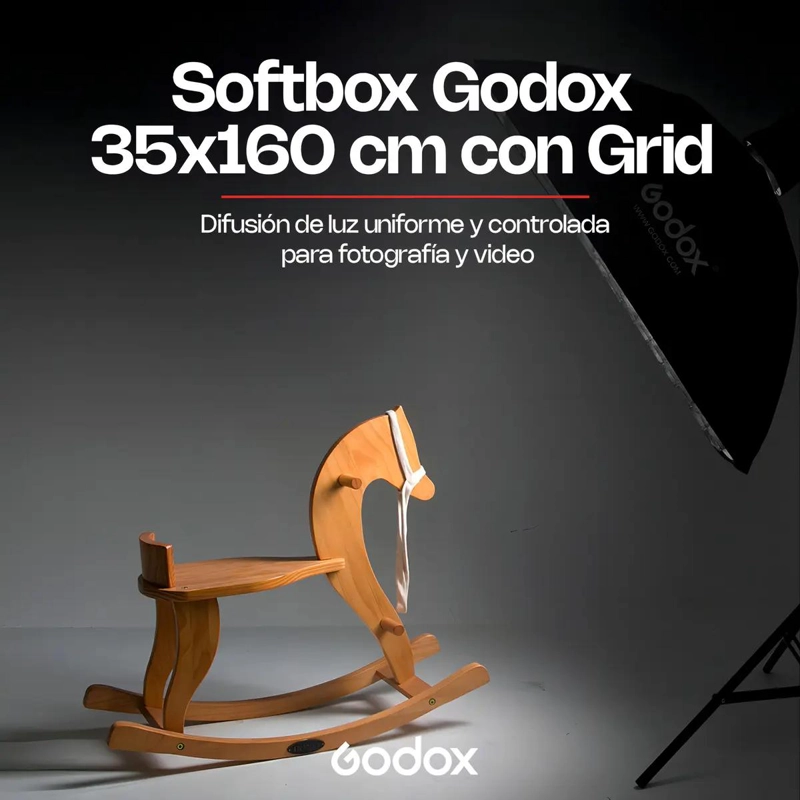SOFTBOX RECTANGULAR 35X160 CM CON GRID PARA FOTOGRAFIA PROFESIONAL - 7