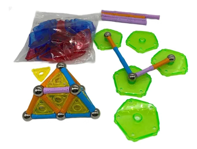 JUEGO DE CONSTRUCCION MAGNE TICA DE 110 PIEZAS PARA NIÑOS - 1