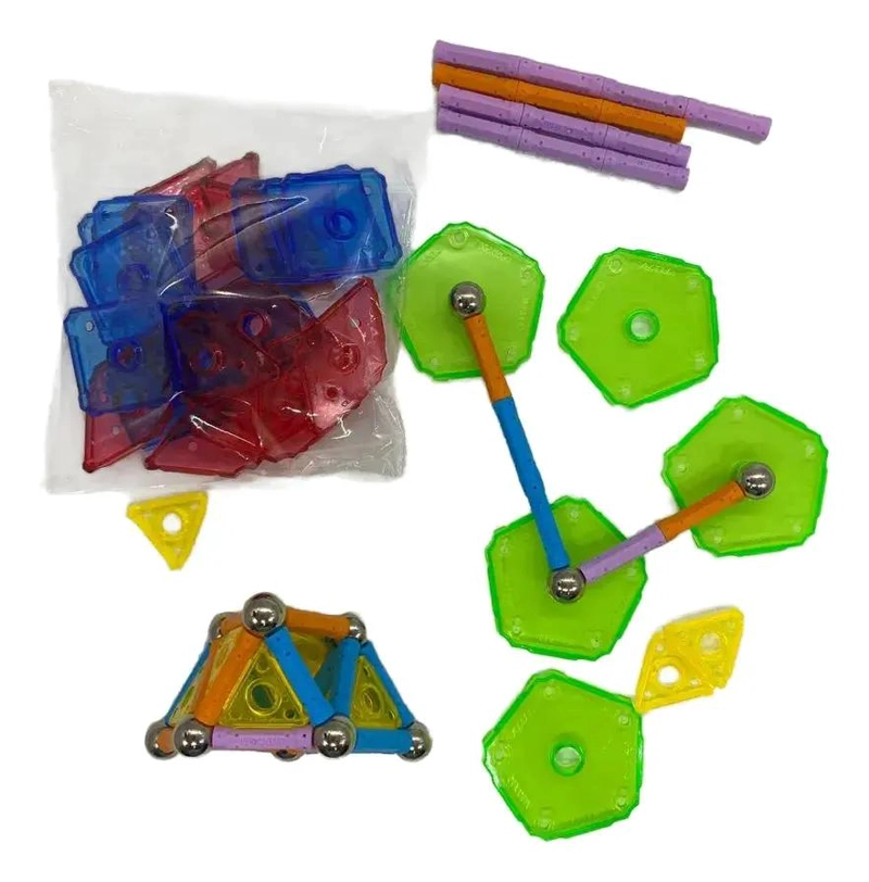 JUEGO DE CONSTRUCCION MAGNE TICA DE 110 PIEZAS PARA NIÑOS - 4
