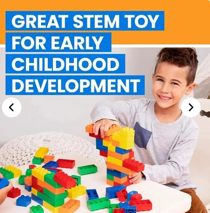 BLOQUE DE CONSTRUCCION DIDACTICO 100 PIEZAS PARA NIÑOS - 1