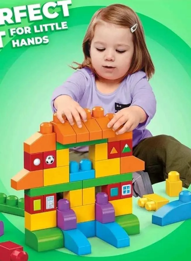 BLOQUE DE CONSTRUCCION DIDACTICO 100 PIEZAS PARA NIÑOS - 4