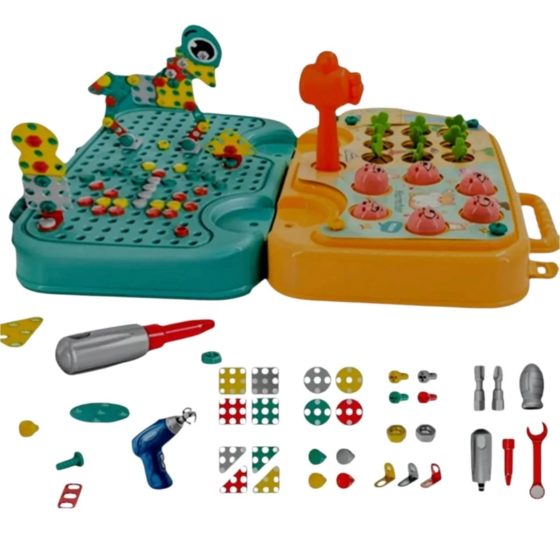 JUEGO DE CONSTRUCCION CREATIVO CON TALADRO ELE CTRICO PARA NIÑOS - 3
