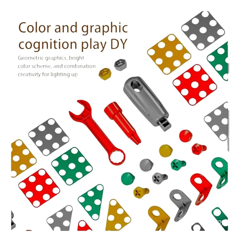 JUEGO DE CONSTRUCCION CREATIVO CON TALADRO ELE CTRICO PARA NIÑOS - 6