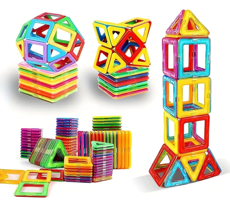 JUEGO DE BLOQUES MAGNE TICOS DE 60 PIEZAS PARA NIÑOS - 5