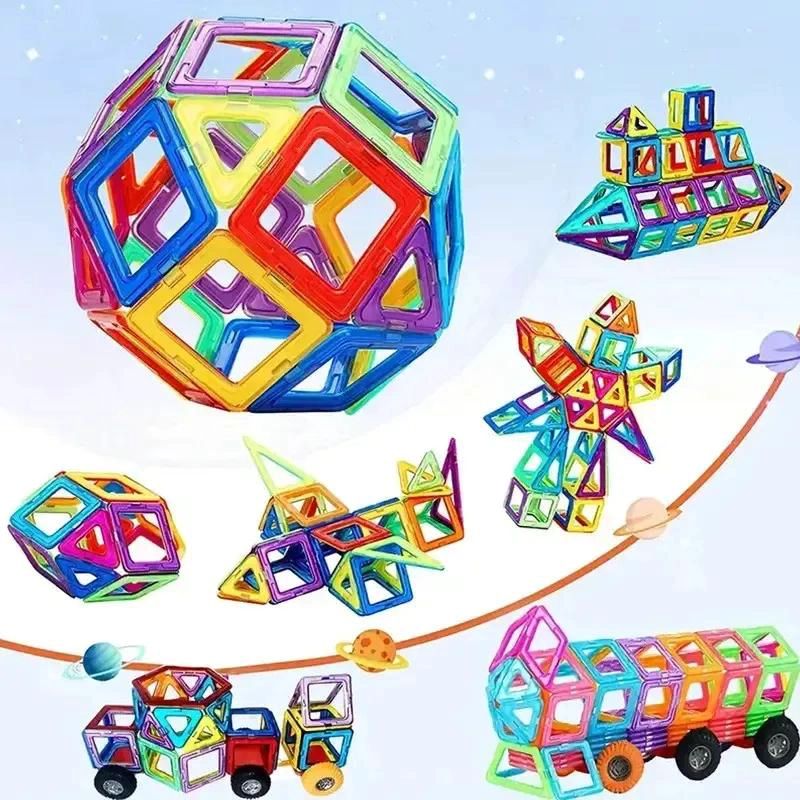 JUEGO DE BLOQUES MAGNE TICOS DE 60 PIEZAS PARA NIÑOS - 7