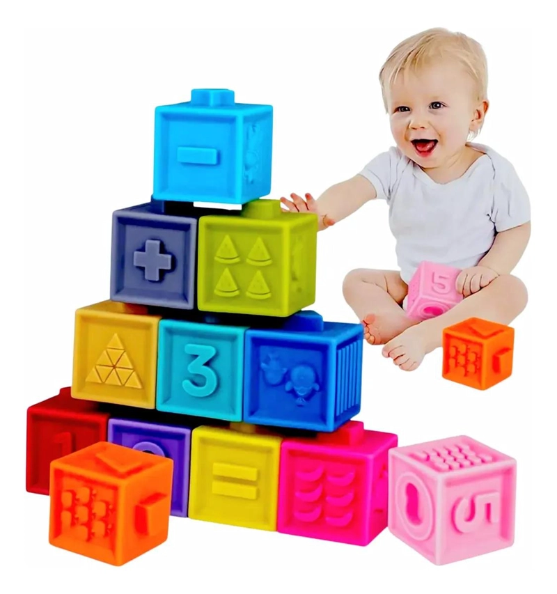 JUEGO DE CUBOS SENSORIALES PARA BEBE S CON SONIDO Y COLORES - 2