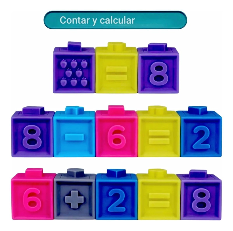 JUEGO DE CUBOS SENSORIALES PARA BEBE S CON SONIDO Y COLORES - 4