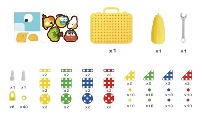 MALETA DE HERRAMIENTAS DE CONSTRUCCION 163 PIEZAS PARA NIÑOS - 4