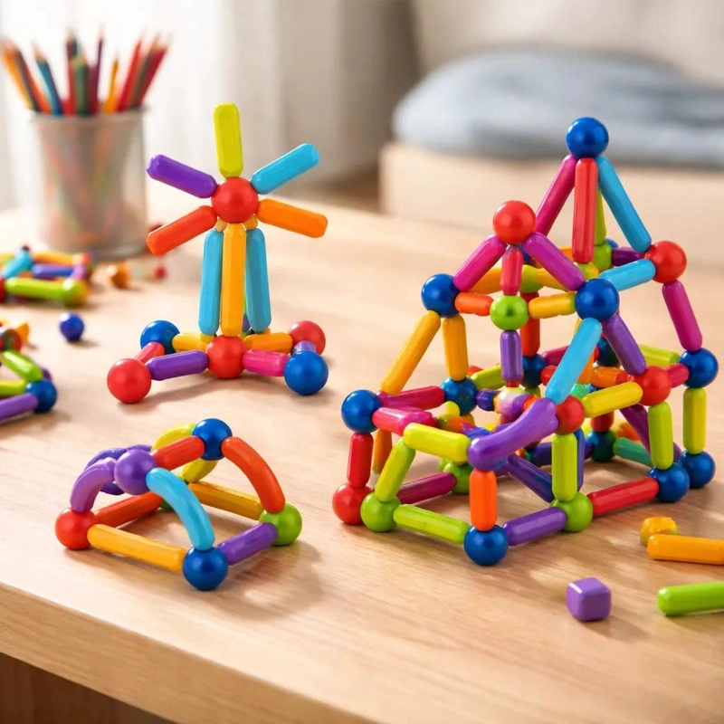 BLOQUES MAGNE TICOS 42 PIEZAS JUEGO EDUCATIVO PARA NIÑOS - 1
