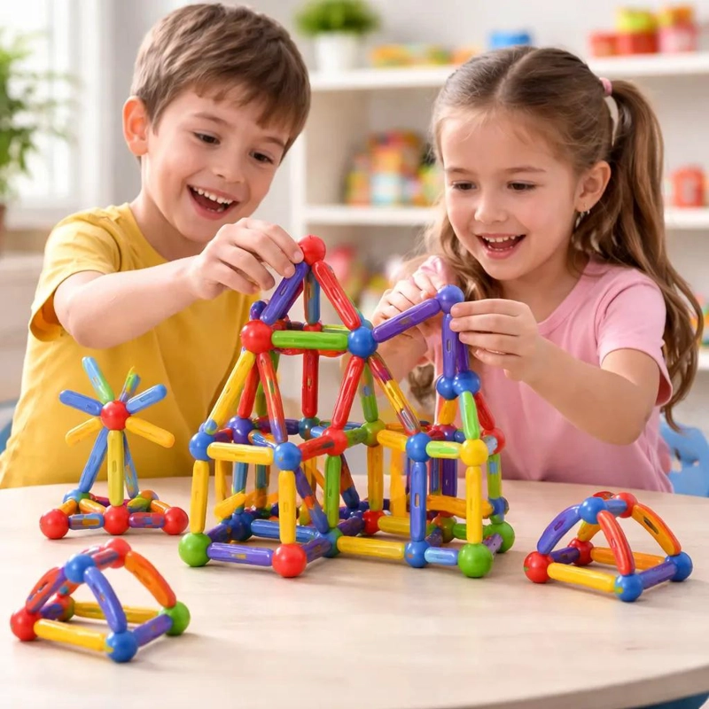 BLOQUES MAGNE TICOS 42 PIEZAS JUEGO EDUCATIVO PARA NIÑOS - 2
