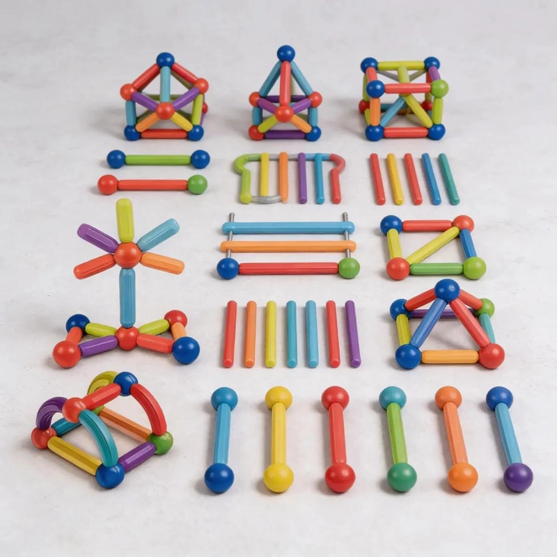 BLOQUES MAGNE TICOS 42 PIEZAS JUEGO EDUCATIVO PARA NIÑOS - 3