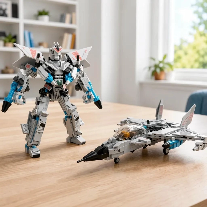 BLOQUES DE CONSTRUCCION AVION Y ROBOT ARMABLE 532 PIEZAS - 1