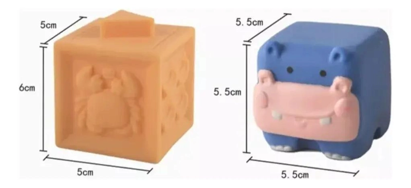 JUEGO DE 12 BLOQUES DE CONSTRUCCION SENSIBLES PARA BEBE S - 3