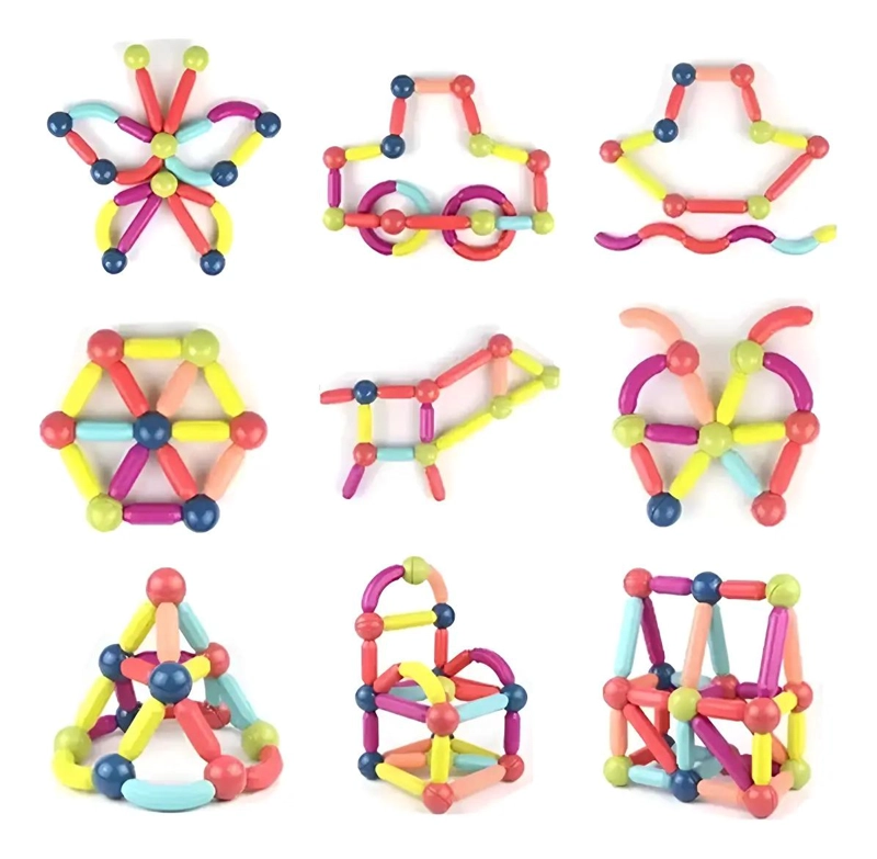 BLOQUES MAGNE TICOS PARA CONSTRUCCION 36 PIEZAS CREATIVAS - 1