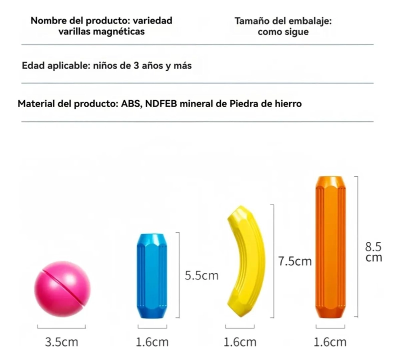 BLOQUES MAGNE TICOS 3D PARA CONSTRUCCION CREATIVA DE NIÑOS - 3
