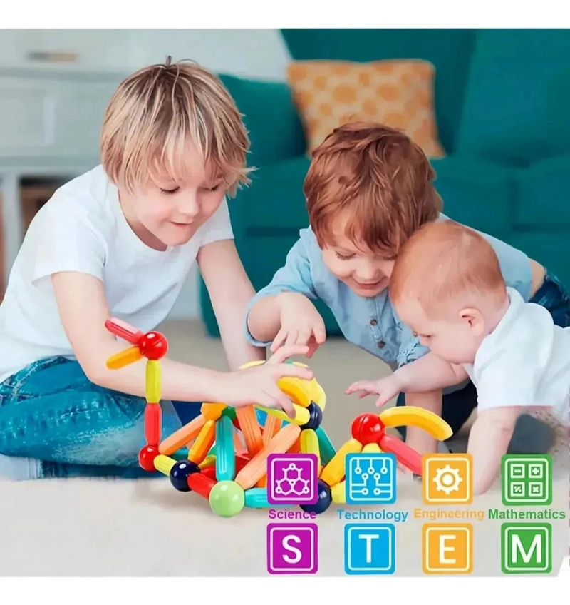 BLOQUES MAGNE TICOS 3D PARA CONSTRUCCION CREATIVA DE NIÑOS - 4