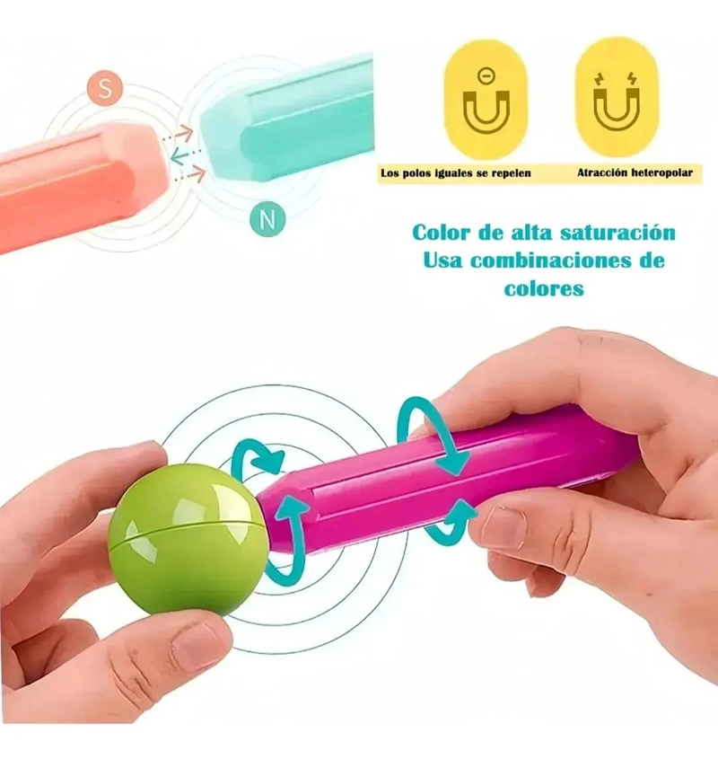 BLOQUES MAGNE TICOS 3D PARA CONSTRUCCION CREATIVA DE NIÑOS - 9