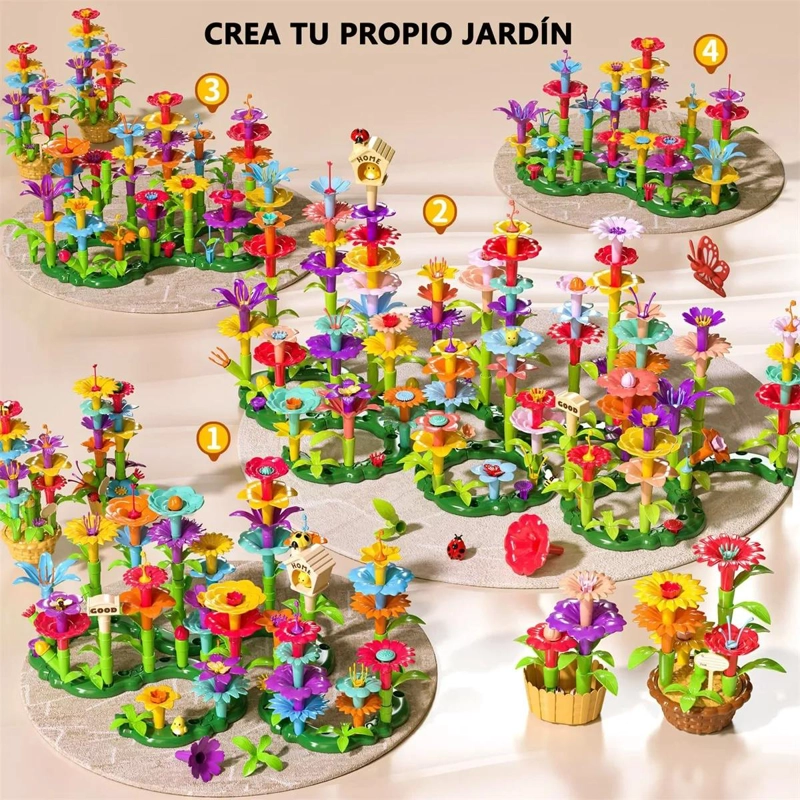 JUEGO DE BLOQUES DE CONSTRUCCION DE JARDIN PARA NIÑOS 138 PIEZAS - 5