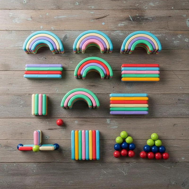 BLOQUES MAGNE TICOS DE CONSTRUCCION 100 PIEZAS PARA NIÑOS - 4
