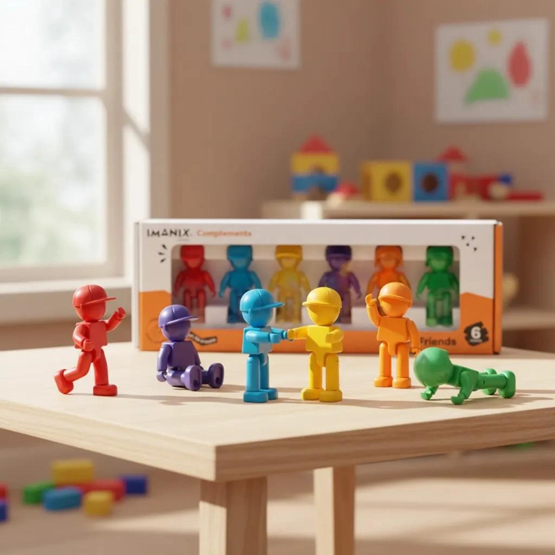 FIGURAS MAGNE TICAS COLORIDAS PARA CONSTRUCCIONES - 6 PIEZAS - 2