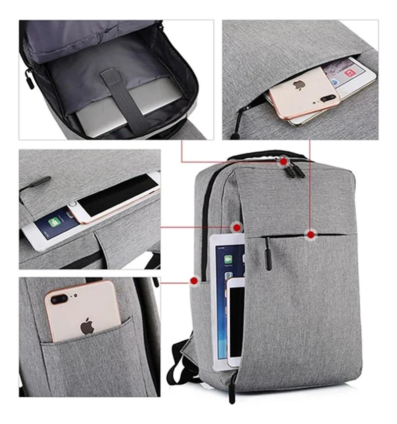 MOCHILA IMPERMEABLE PARA LAPTOP CON PUERTO USB Y 32 LITROS - 4