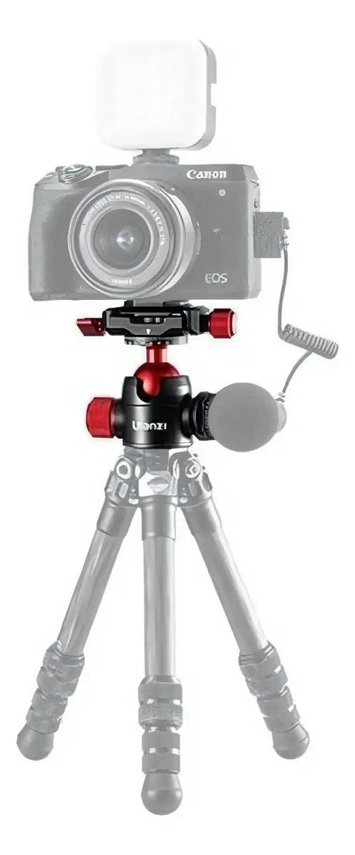 CABEZAL DE BOLA 360° PARA TRIPIE  Y CAMARA CELULAR - 1