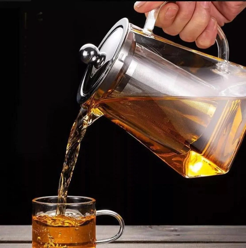TETERA INFUSORA DE VIDRIO RESISTENTE AL FUEGO 950ML - 6