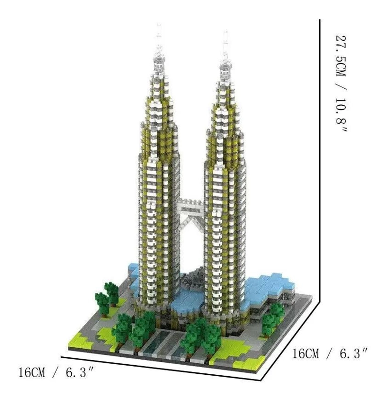 SET DE CONSTRUCCION DE TORRES PETRONAS 2351 PIEZAS - 2