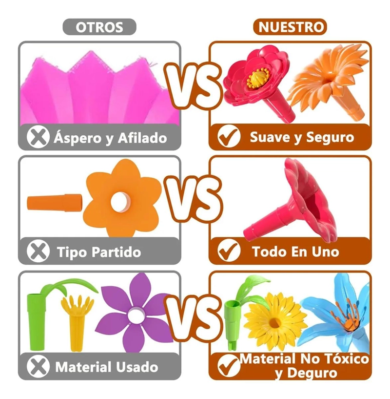 JUEGO DE CONSTRUCCION DE JARDIN DE FLORES 138 PIEZAS - 4
