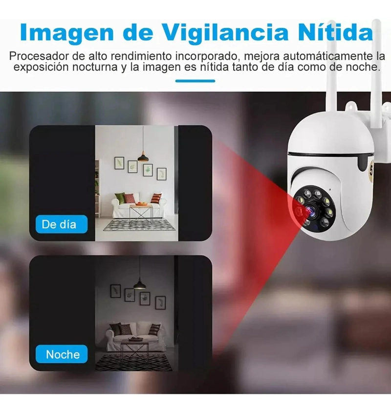 CAMARA DE SEGURIDAD WIFI CON AUDIO BIDIRECCIONAL Y ALARMA - 6