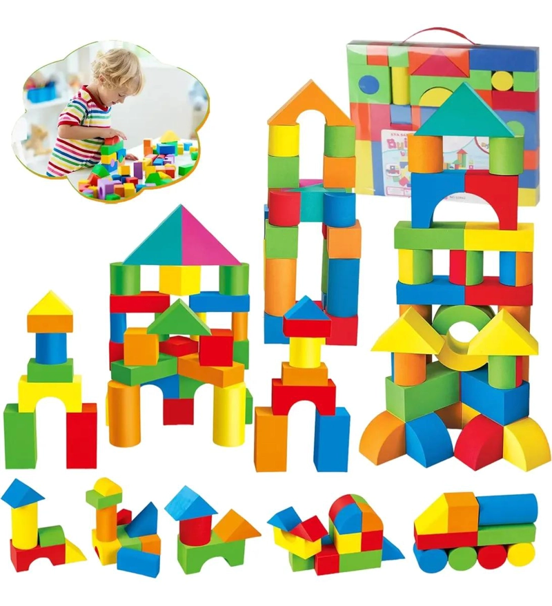 JUEGO DE 46 PIEZAS DE BLOQUES DE ESPUMA EVA PARA NIÑOS - 1