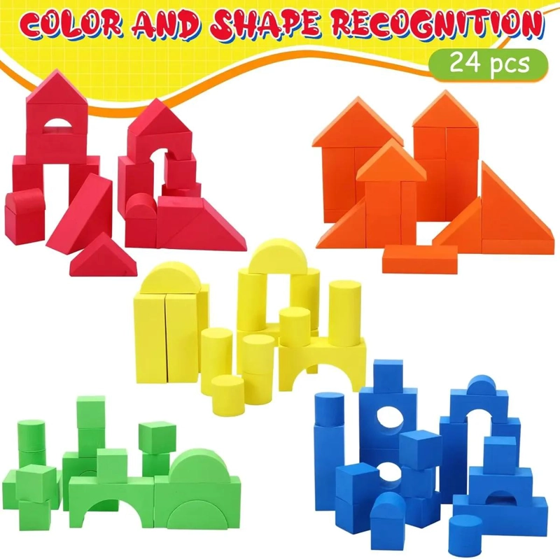 JUEGO DE 46 PIEZAS DE BLOQUES DE ESPUMA EVA PARA NIÑOS - 4