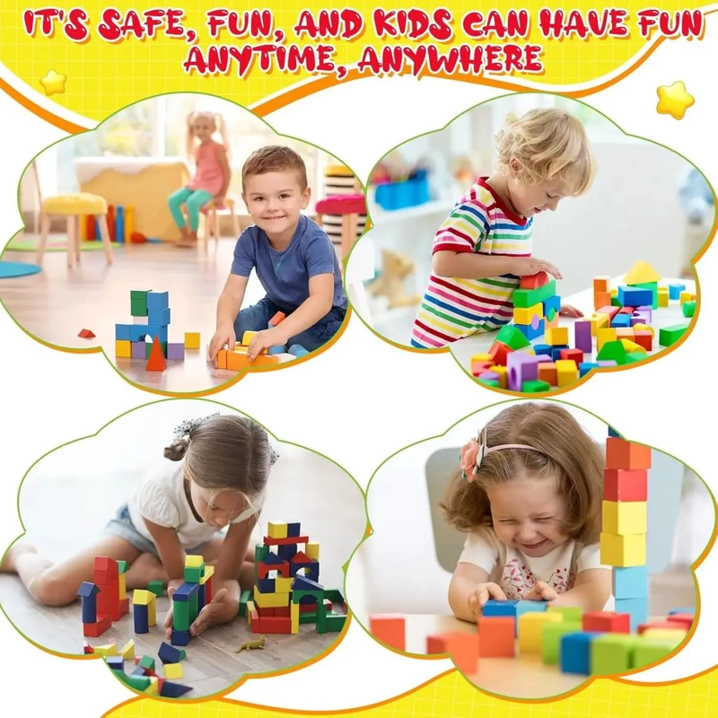 JUEGO DE 46 PIEZAS DE BLOQUES DE ESPUMA EVA PARA NIÑOS - 5